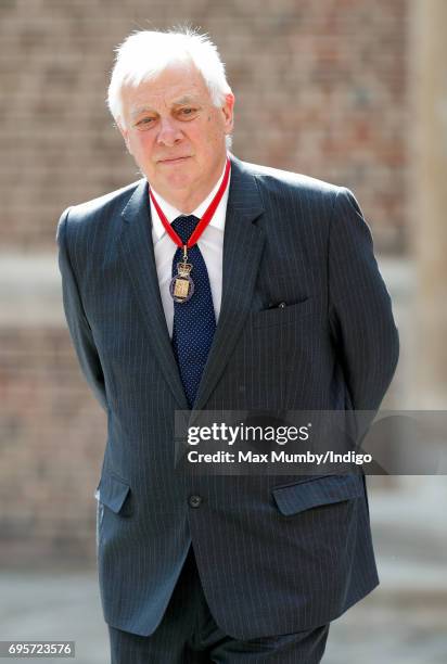 Chris Patten, Baron Patten of Barnes arrives to attend Evensong at the Chapel Royal Hampton Court Palace, to celebrate the Centenary of the founding...