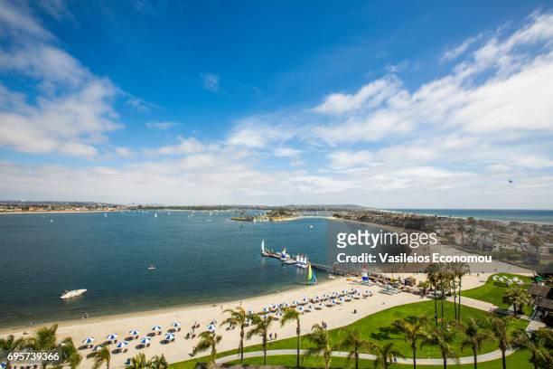 san diego mission bay and beach - san diego stock pictures, royalty-free photos & images
