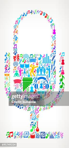 microphone  music and musical celebration vector icon background - music shop stock illustrations