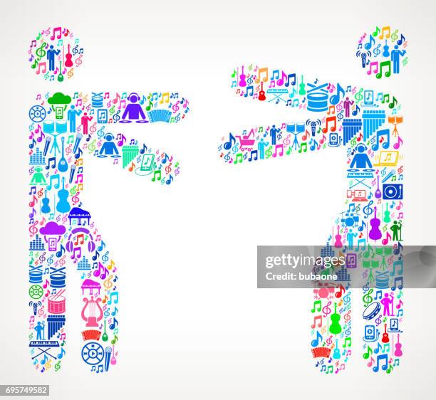 hugging music and musical celebration vector icon background - fiddle background stock illustrations