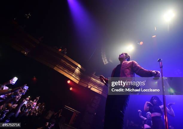 Singer Austin Mahone performs at Webster Hall on June 13, 2017 in New York City.