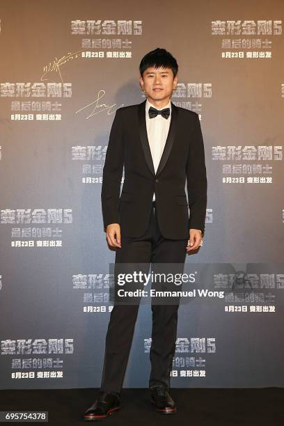 Singer Jason Zhang attends the 'Transformers: The Last Knight' China World Premiere and Ten Year Anniversary Celebration at Haixinsha Asian Olympic...