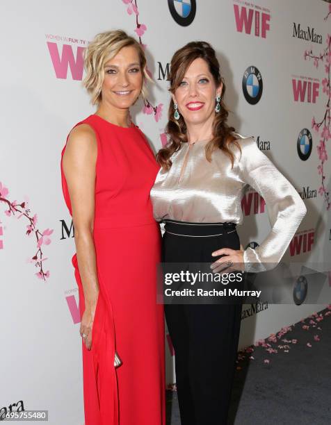 Max Mara Ownership and Brand Ambassador Nicola Maramotti and Executive Director of WIF, LA Kirsten Schaffer, both wearing Max Mara, attends the Women...