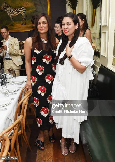 Roopal Patel and Simone Rocha attend the Saks Fifth Avenue and Simone Rocha dinner to Celebrate the Exclusive Capsule Collection at The Beatrice Inn...