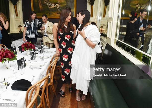 Roopal Patel and Simone Rocha attend the Saks Fifth Avenue and Simone Rocha dinner to Celebrate the Exclusive Capsule Collection at The Beatrice Inn...