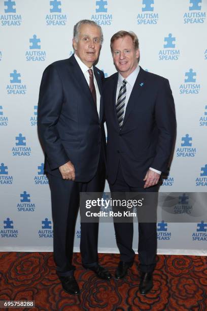 Paul Tagliabue and Roger Goodall attend the Autism Speaks: Game Changers Gala 2017 at Mandarin Oriental New York on June 13, 2017 in New York City.