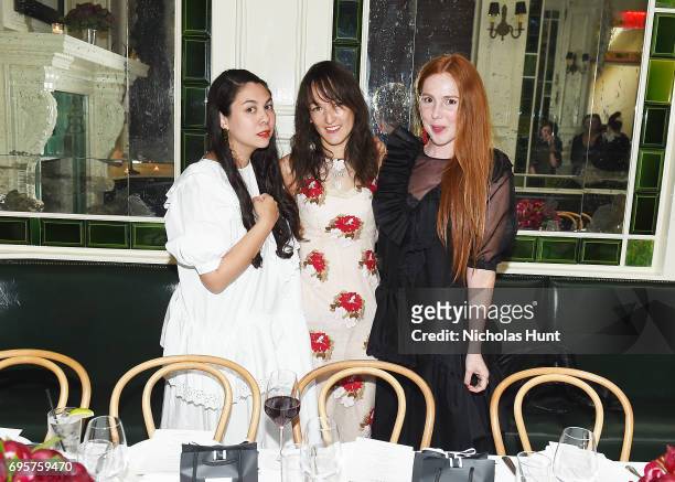 Simone Rocha, Beth Fenton and Claireban Coffey attends the Saks Fifth Avenue and Simone Rocha dinner to Celebrate the Exclusive Capsule Collection at...
