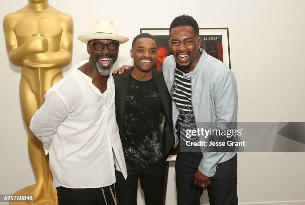 Actors Isaiah Washington, Larenz Tate and Bill Bellamy attend The Academy of Motion Picture Arts and Sciences' 20th Anniversary Celebration of "Love...