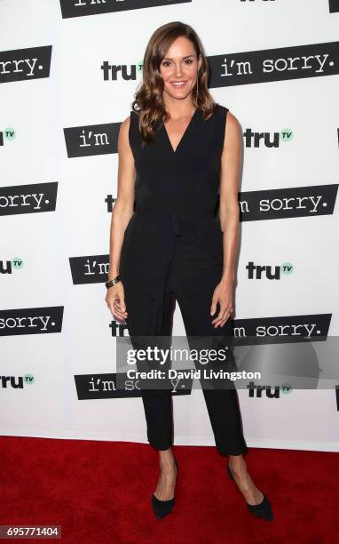 Actress Erinn Hayes attends the premiere of truTV's "I'm Sorry" at SilverScreen Theater at the Pacific Design Center on June 13, 2017 in West...