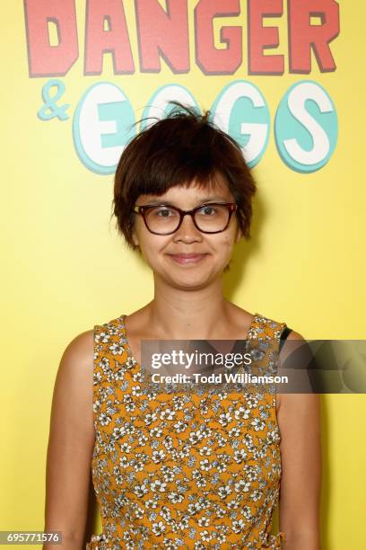 Actor Charlyne Yi attends "Danger & Eggs" Premiere Party At at El Cid on June 13, 2017 in Los Angeles, California.