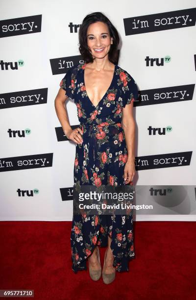 Actress Alison Becker attends the premiere of truTV's "I'm Sorry" at SilverScreen Theater at the Pacific Design Center on June 13, 2017 in West...