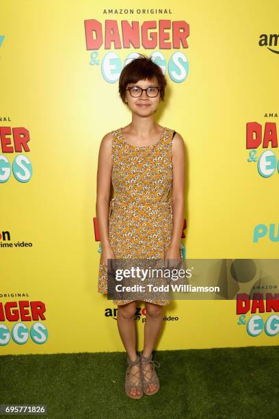 Actor Charlyne Yi attends "Danger & Eggs" Premiere Party At at El Cid on June 13, 2017 in Los Angeles, California.