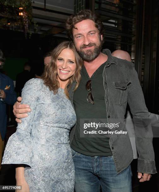 Writer/producer/actor Andrea Savage and actor Gerard Butler celebrate the launch of truTVs new scripted comedy Im Sorry at Catch LA on June 13,...