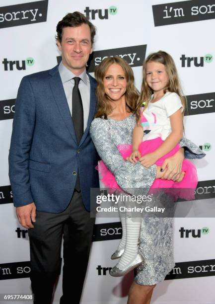 Actor Tom Everett Scott, Writer/producer/actor Andrea Savage and Actor Olive Petrucci at the premiere screening of truTVs new scripted comedy Im...