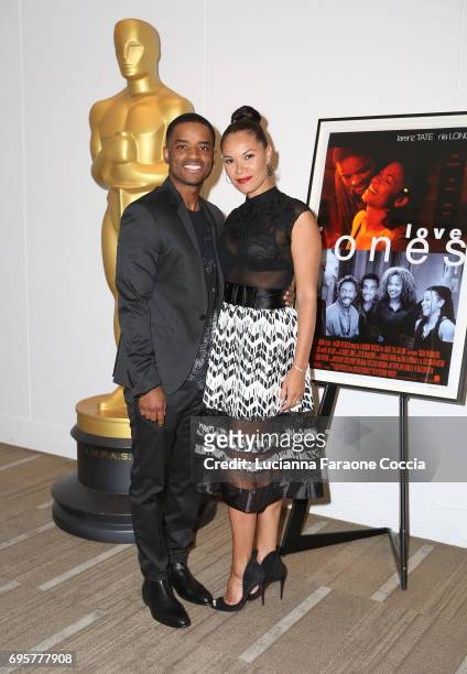 Actor Larenz Tate and Tomasina Parrott attend The Academy of Motion Picture Arts and Sciences' 20th anniversary celebration of "Love Jones" at Samuel...