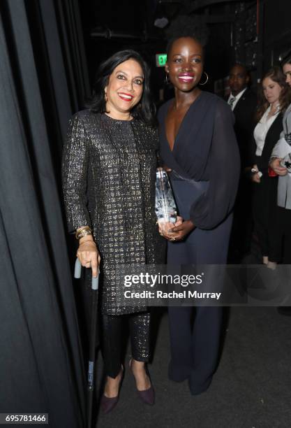 Director and The BMW Dorothy Arzner Directors Award Honoree Mira Nair, wearing 'S Max Mara, and actress Lupita Nyong'o, wearing Max Mara, attend the...