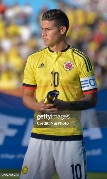 Colombia´s James Rodríguez during friendly match played at the Coliseum Stadium Alfonso Perez, Getafe, Tuesday June 13, 2017.