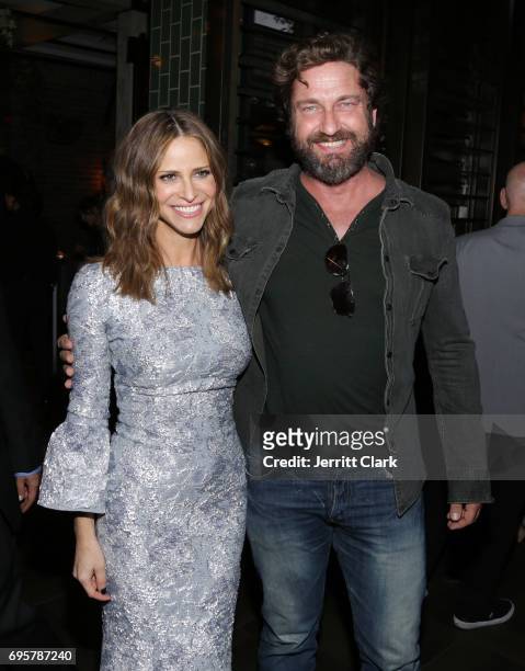 Actors Andrea Savage and Gerard Butler attend the premiere of truTV's "I'm Sorry" n June 13, 2017 in West Hollywood, California.