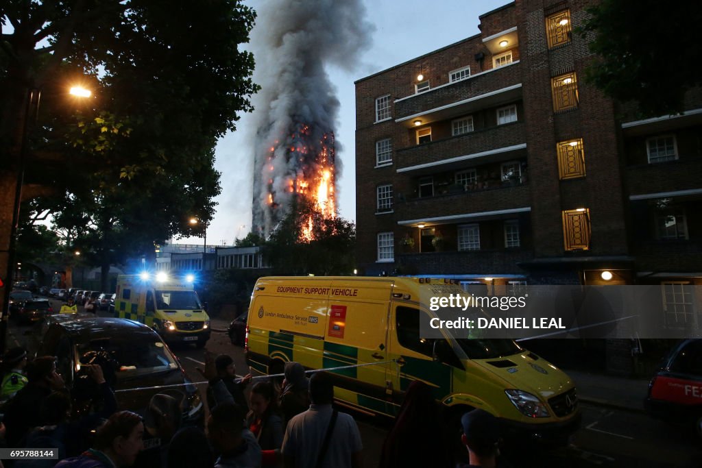 TOPSHOT-BRITAIN-INCIDENT-FIRE