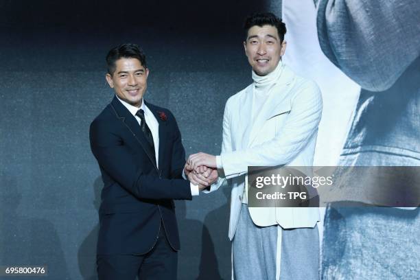 Aaron Kwok attends the press conference of his new gangster film Peace Breaker on 13th June, 2017 in Beijing, China.