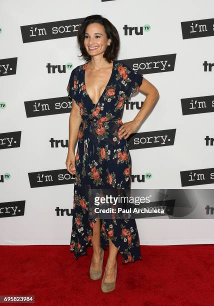 Actress Alison Becker attends the premiere of truTV's "I'm Sorry" at The SilverScreen Theater at the Pacific Design Center on June 13, 2017 in West...