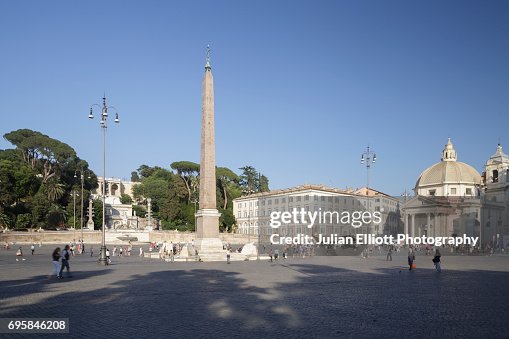 Piazza del Popolo in Rome, Italy. Piazza del Popolo in Rome, Italy.