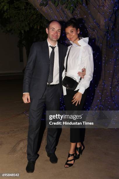 Pavel Skyobeda and Luba Skyobeda during the celebration of the National Day of Russia hosted by the Embassy of the Russian Federation, on June 12,...