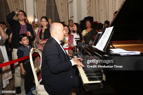 Real Jam, jazz band from Moscow, performs during the celebration of the National Day of Russia hosted by the Embassy of the Russian Federation, on...