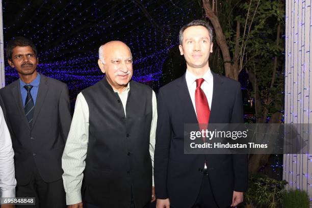 Akbar and Anatoly Kargapolov during the celebration of the National Day of Russia hosted by the Embassy of the Russian Federation, on June 12, 2017...