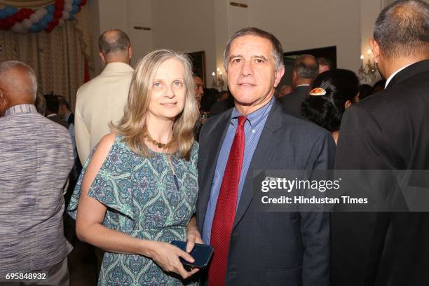 Daniel Carmon and Ditzu Froim during the celebration of the National Day of Russia hosted by the Embassy of the Russian Federation, on June 12, 2017...