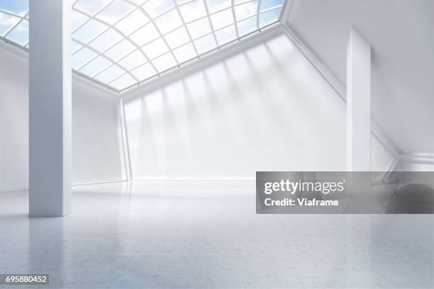 white museum digitally generated. - zonder mensen stockfoto's en -beelden