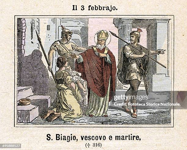 Saint Blase was a physician, and bishop of Sebastea in historical Armenia , heals a dying child because of a 'herringbone crossed in the throat'. The...