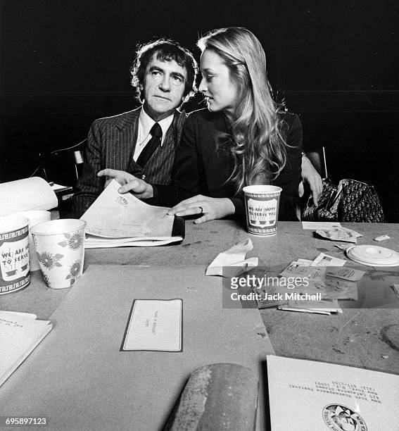 Meryl Streep, at the Public Theater with founder Joseph Papp, January 1979.