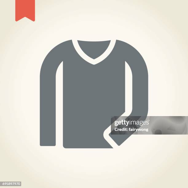 long sleeve t-shirt icon - long sleeve t shirt stock illustrations