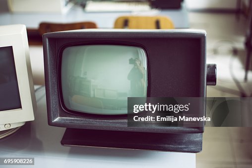 Old Computer Mon Old Computer Monitor High-Res Stock Photo - Getty Images