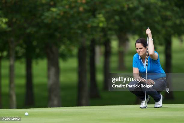 Hazel Kavanagh from Carr Golf Centre at Spawell during the Titleist and Footjoy PGA Professional Championship at Luttrellstown Castle on June 14,...