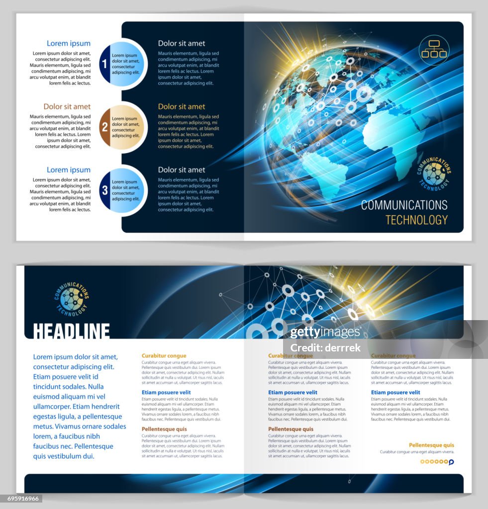 Booklet Article Examples Booklet Design Example Global Communications High-Res Vector Graphic ...