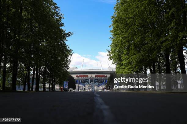 General view of the Saint Petersburg Stadium on Krestovsky Island. The stadium is to host matches of the 2017 FIFA Confederations Cup on June 14,...