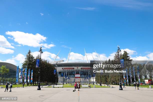 General view of the Saint Petersburg Stadium on Krestovsky Island. The stadium is to host matches of the 2017 FIFA Confederations Cup on June 14,...