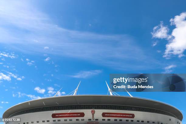 General view of the Saint Petersburg Stadium on Krestovsky Island. The stadium is to host matches of the 2017 FIFA Confederations Cup on June 14,...