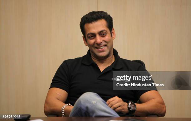 Bollywood actor Salman Khan at Hindustan Times office, Mahim for his film promotion Bodyguard.