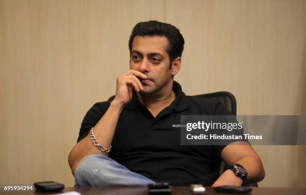 Bollywood actor Salman Khan at Hindustan Times office, Mahim for his film promotion Bodyguard.