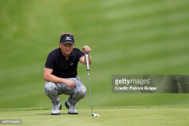 Mark Sparrow from Halfpenny Green Golf Club during the Titleist and Footjoy PGA Professional Championship at Luttrellstown Castle on June 14, 2017 in...