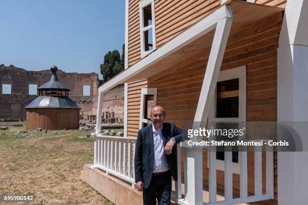 Alberto Fiz, curator of the exhibition "From Duchamp to Cattelan - Contemporary Art on the Palatine" on June 14, 2017 in Rome, Italy. The masters of...