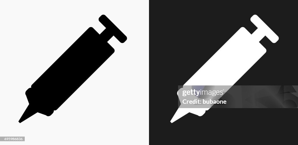SilIcon on Black and White Vector Backgroundse and Glue Sealant Icon on Black and White Vector Backgrounds