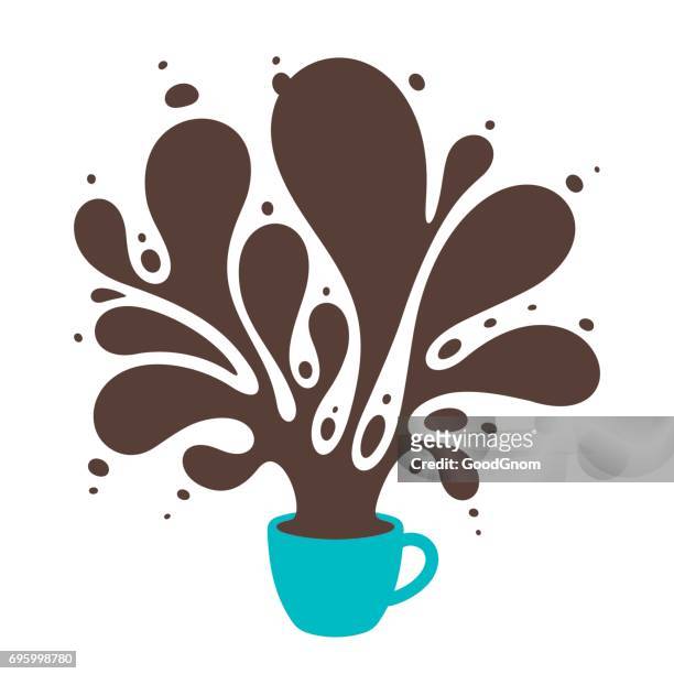 coffee splash - coffee splash stock illustrations