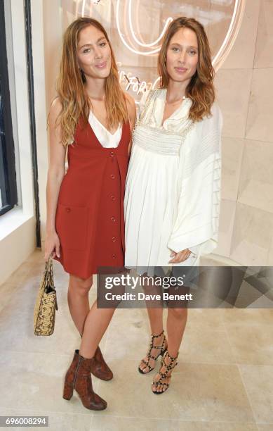 Quentin Jones and Jemima Jones attend the opening of the new Chloe London flagship store on New Bond Street on June 14, 2017 in London, England.