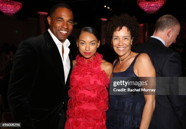 Boardmember Stephanie Allain, actors Jason George, Logan Browning and director Kimberly Peirce attend the Women In Film 2017 Crystal + Lucy Awards...