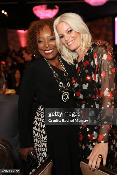 Actress L. Scott Caldwell and The Crystal Award for Excellence in Film Honoree Elizabeth Banks, wearing Max Mara, attend the Women In Film 2017...