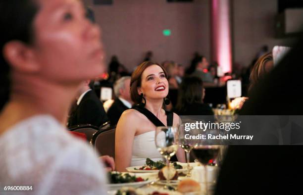 Actress Zoey Deutch, wearing Max Mara, attends the Women In Film 2017 Crystal + Lucy Awards presented By Max Mara and BMW at The Beverly Hilton Hotel...